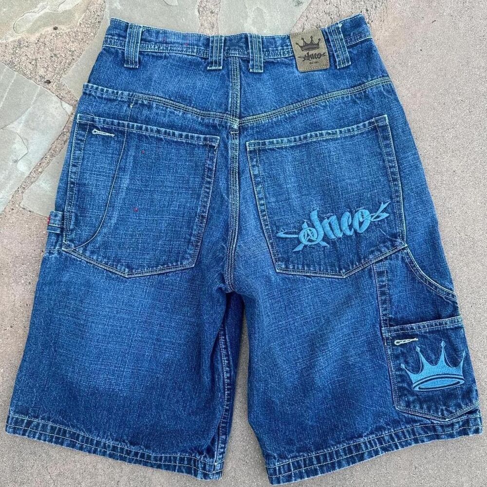 Jnco Men's Blue and Navy Shorts